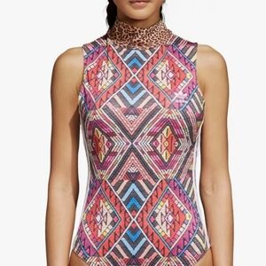 adidas Multicolor Geometric Bodysuit